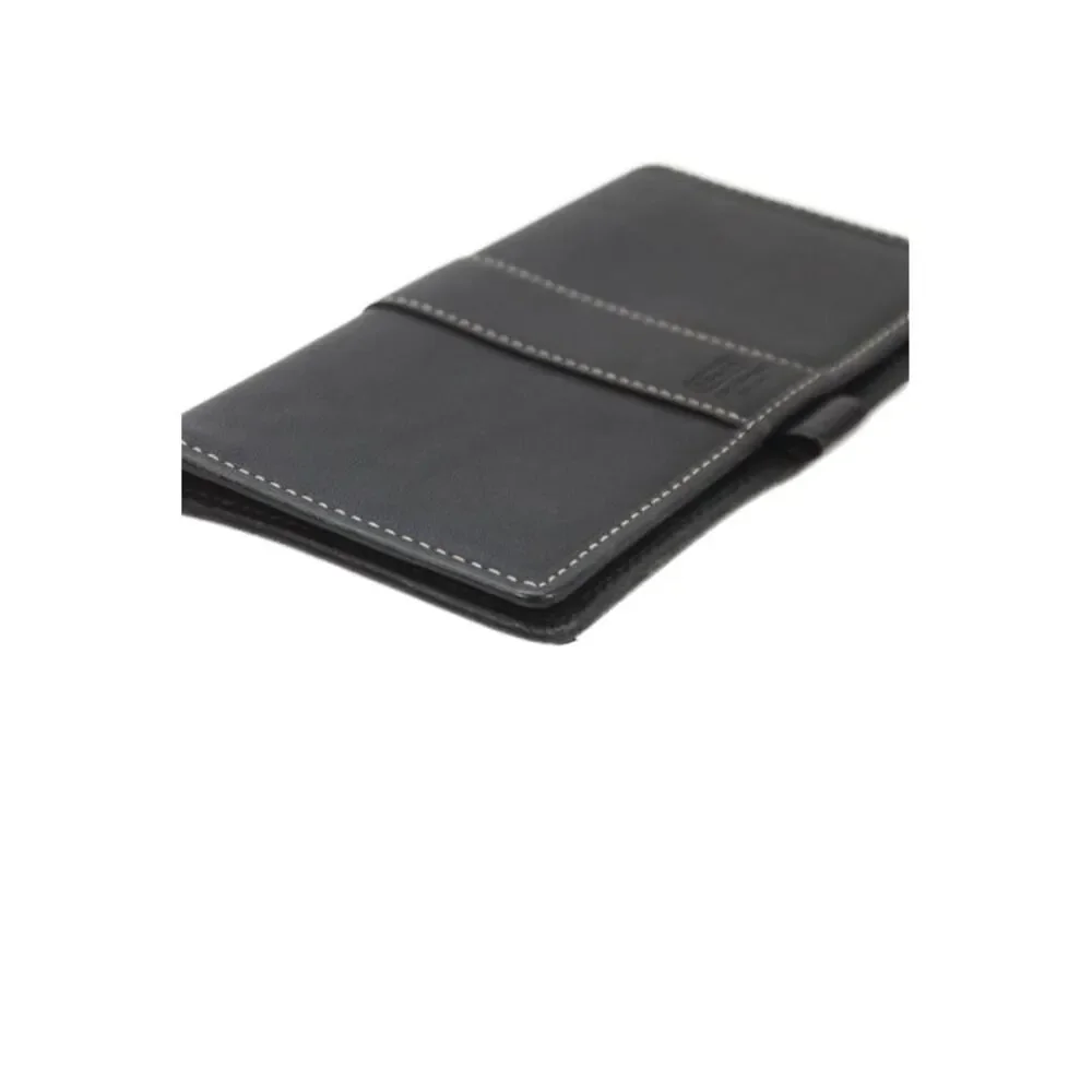 Coach Womens Leather Bi-Fold Checkbook Wallet Black